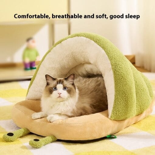 Warm Cat Semi-closed Snail Slippers Nest Pet