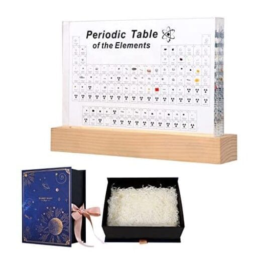 Periodic Table With 83 Kinds Of Real Elements Inside, Acrylic Periodic Table Of Elements Samples